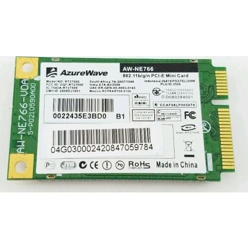 Wireless Adapter Card for AzureWave AW-NE766 Ralink RT2700E Mini PCI-e 300Mbps 802.11b/g/n Wireless WLAN Wifi Card