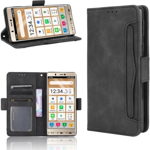 Leather Flip phone case for SHARP Aquos EP3 / Simple Sumaho 5 / A001SH / Simple Smartphone 5 back Cover with stand Coque fundas