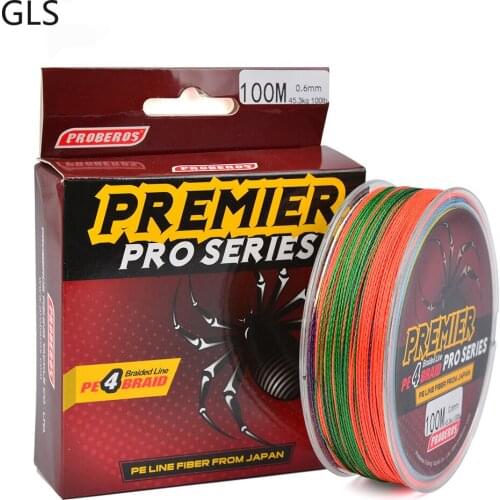 Multi-Color 100M 4 Strand Super Strong Braided Wire Fishing Line