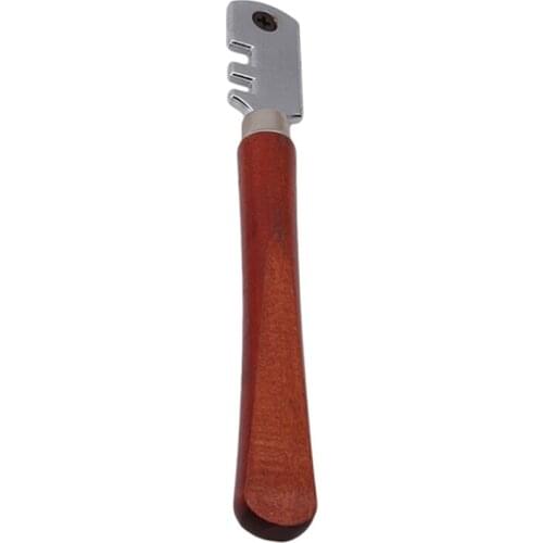 HOEADEN Multifunctionele Draagbare Zes-Wiel Glassnijder Ronde Handvat Hoge Sterkte Roller Mahonie Ronde Platte Snijgereedschap