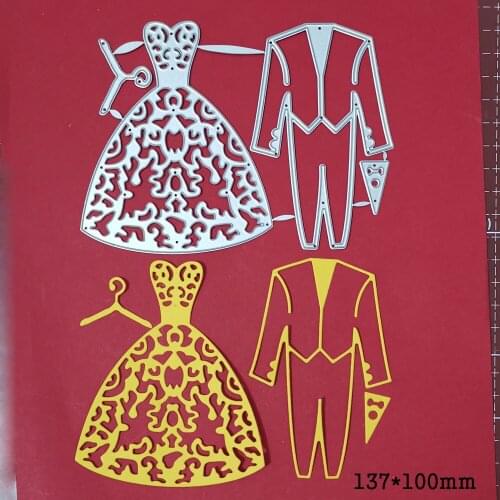 Metal Cutting Dies Women Men Dress Clothes Craft Cut Die Mold Scrapbook Paper Card Craft Knife Mould Blade Punch Stencils Dies