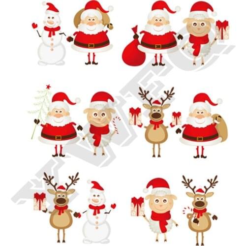 Santa Claus Patches For Clothes A-level Washable Iron-on Patches Christmas Gift Set Heat Transfer Stickers DIY Accessory