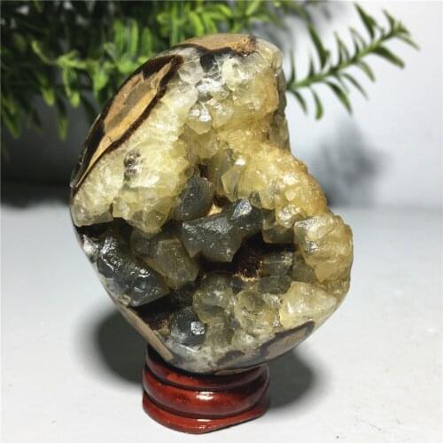 Natural Septarium Crystal Geode Stone Home Furnishing Decoration Reiki Healing Mineral Quartz Specimen Ornament