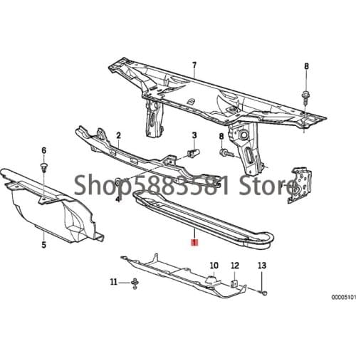 CAR water tank lower rack [length] bm wE32 730i M30 730i M60 730iL M30 730iL M60 735i 735iL 740i 740iL 750i 730i M30 cross beam