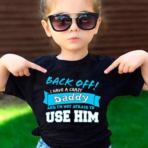 2021 12M-5T New Boys Girls Clothes Funny Daddy Letter Cartoon T Shirt T-shirt Boys T Shirts Brother Kids Shirt Summer Fashion