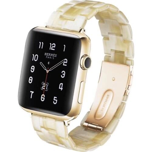New Resin Band for iWatch 44MM/42MM For Apple Watch 5 40mm 38mm Bracelet Stainless Steel Wrist Strap Series 5/4/3/2/1 Watchband