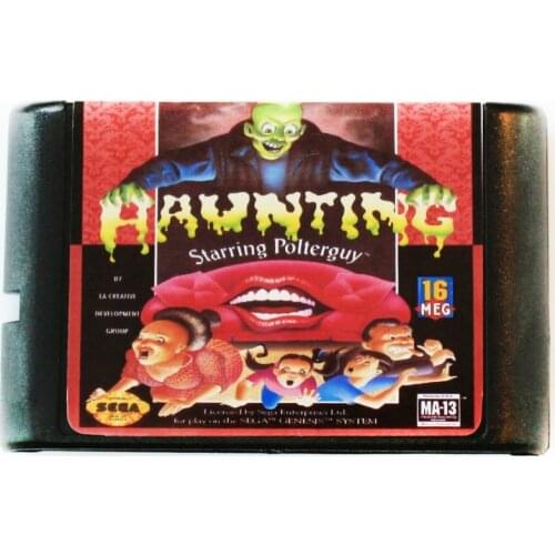 Haunting The Starring Poter 16 bit MD Game Card For Sega Mega Drive For SEGA Genesis