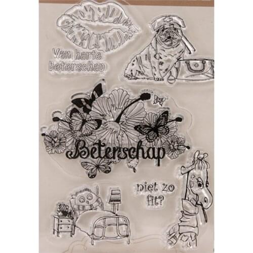 Wish A Speedy Recovery Transparent Clear Silicone Stamp Seal DIY Scrapbook Rubber Hand Account Photo Album Diary Decor Reusable