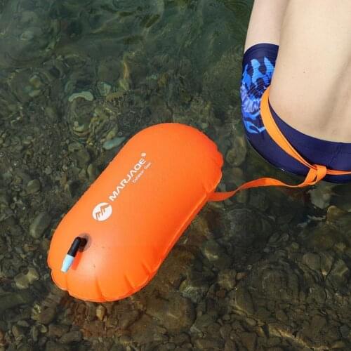 PVC High Visibility Open Water Swimming Inflatable Floating Inflatable Trawl Buoy Bag Bag Swimming Waterproof Air Q1Z4