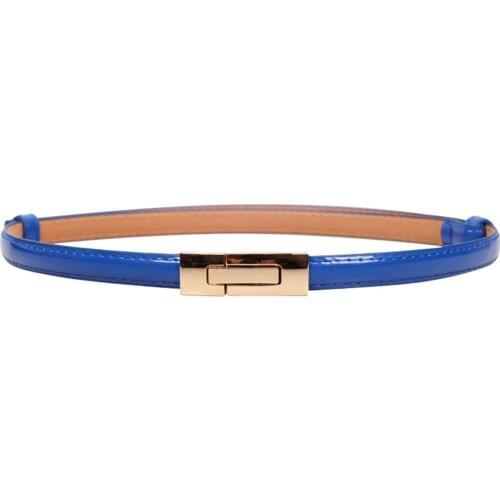 Fashion Women Belts Luxury Faux Leather Metal Buckle Solid Color Slims Belt Strap Waistband Clothes Accessories
