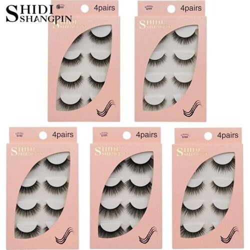 LANJINGLIN 5 boxes mink eyelashes false lashes minks 3d fake eyelash extension makeup cilios natural long cruelty free lash