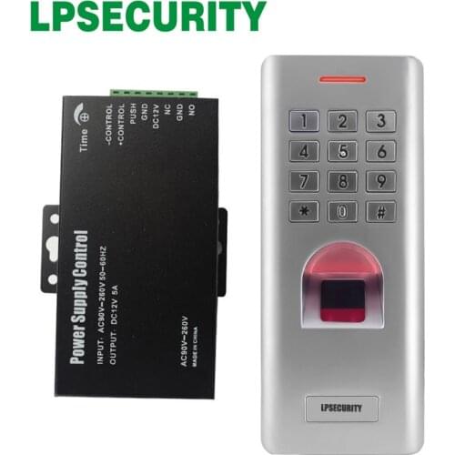 With power supply 5A IP66 Password fingerprint access control Metal Case Anti-Vandal Biometrics door lock Access Control kepad