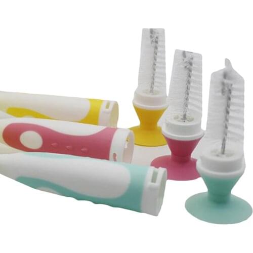 Silicone Baby Bottle Brush Cleaner Nipple Feeding Bottle Sponge Brush 360° Sponge Cleaner+Pacifier Brush