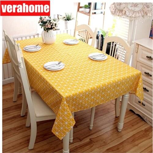 Modern geometric yellow chessboard gray trapezoidal rectangular tablecloth background Kitchen party Rectangular Wedding