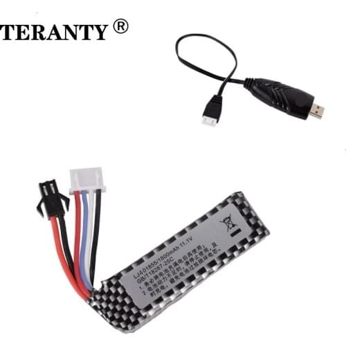 TER Water Gun 3S 11.1V 1800mAh 401855 Lipo Battery for AKKU Mini Airsoft BB Air Pistol Electric Toys RC Parts With USB Charger