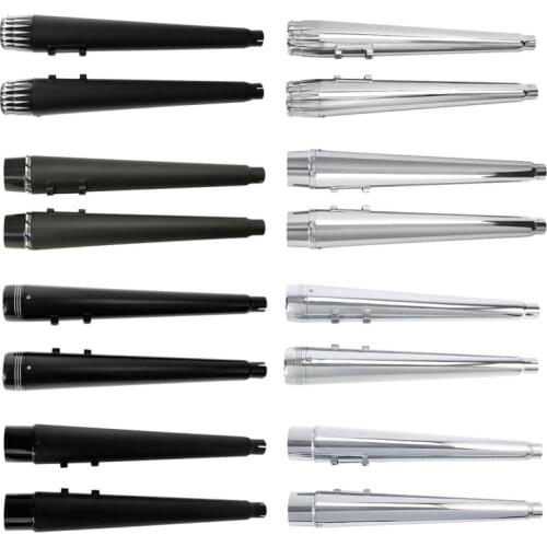 Motorcycle 4" Megaphone Tappered Slip On Exhaust Pipes Fit For Harley Touring Road King Glide 1995-2016