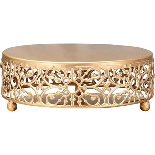 Gold Wedding Dessert Tray Cake Stand Candy Display Plate for Wedding Holiday Cake Cupcake Pan Party Supply Kitchen Accessories