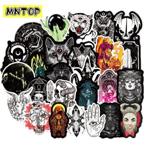 10/30/50Pcs/set Cartoon Demon Gothic Waterproof Witch Stickers For Skateboard DIY TOY Fridge Scrapbook Guitar Laptop Luggage