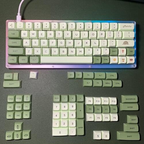 124 Keycaps PBT Mint Matcha | keyboard XDA English Japanese Cherry MX keycap 61/68/84/96/980/87/104/108