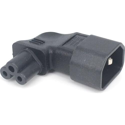 1x IEC 320 C14 to C5 90 degree Right Angled Sosket Power Adapter Extension
