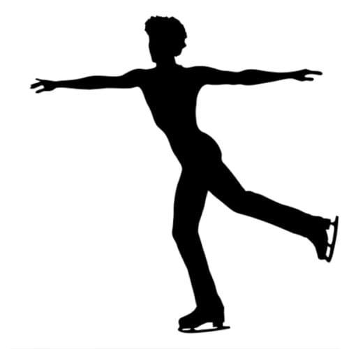 30x30cm Figure Skating Man Boy Stickers Car Window Glass Body Decoration Decal Accessories CL278