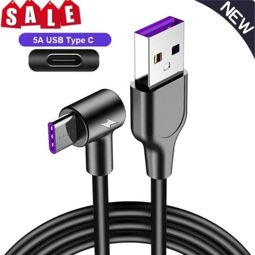 5A USB Type C Cable Fast Charging Type-C Cable For Huawei P30 P20 Mate 20 Pro Lite Phone Super Charge 3.0 USB-C Cable