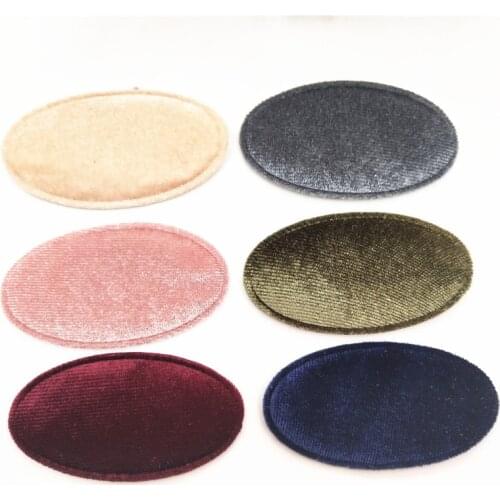 60pcs/lot 6.7*3.5cm felt padded applique snap clip cover for BB Headdress clip accessories