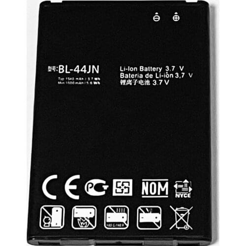 3.7V 1540mAh BL-44JN For Optimus L5 E610 E612 E615 AS680 E730 E739 LS700 LS855 P690 P692 P693 P698 P699 P970 VS700 Battery