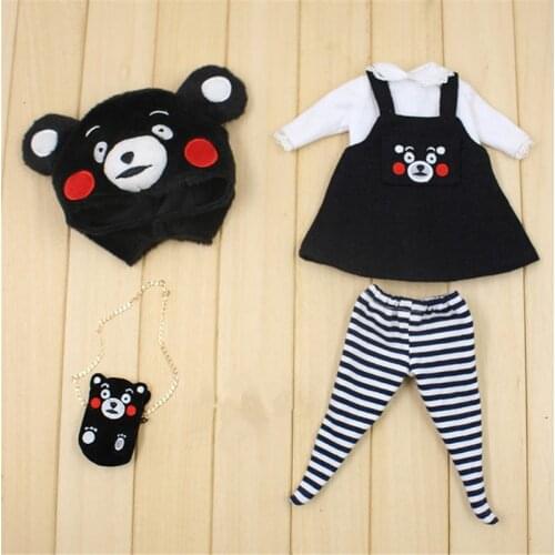 Blyth doll A set of Kumamon suit for the Plump doll cute dressing BJD