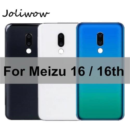 For Meizu 16th Back Battery Cover Housing Door Rear Case with Camera Fame and Lens For Meizu 16 16th battery case + Adhesive