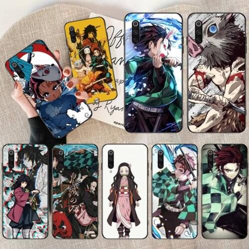 Slayer Kimetsu no Yaiba Black TPU Soft Rubber Phone Cover for Xiaomi Mi10 10Pro 10 lite Mi9 9SE 8SE Pocophone F1 Mi8 Lite
