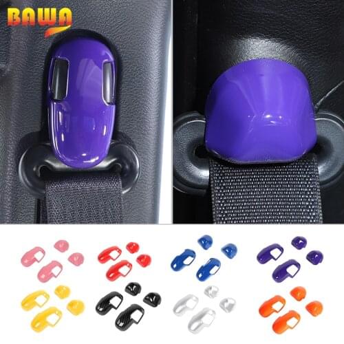 BAWA Car Seat Belt Buckle Decoration Cover For Jeep Wrangler JL 2018-2021 Interior Parts Accessories For Jeep Wrangle JL
