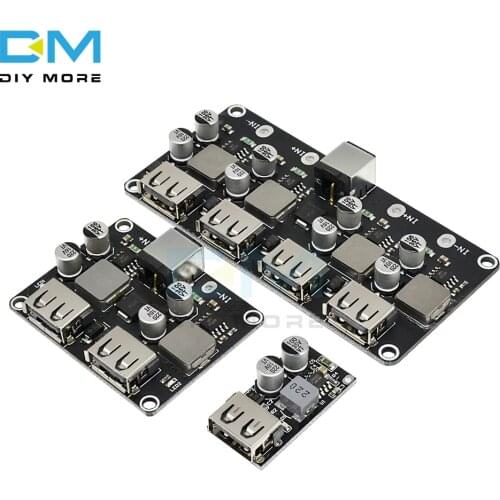 Dual 2 Double Four USB Fast Charger Buck Module Single Port 24W Support QC2.0 QC3.0 QC 2.0 3.0 Input 6V- 30V Car Vehicle Board