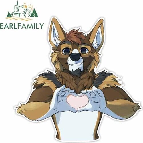 EARLFAMILY 13cm x 12.7cm for Stl Furry Car Stickers Waterproof Scratch-proof Custom Printing Decal Vehicle VAN SUV Decoration