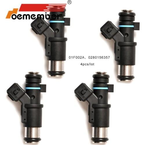 4pcs/lot 0280156357 Fuel Injector Nozzle for Peugeot 206 207 307 308 Citroen BERLINGO C2 C3 SAXO Partner 01F002A