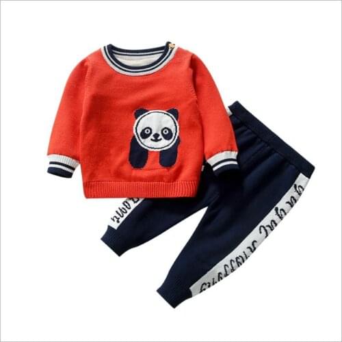 Bao Bao cotton panda knit sweater set