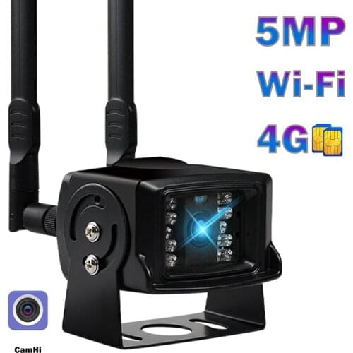 Wifi IP Camera 4G SIM Card 5MP Video Surveillance 1080P Metal Shell CCTV Security Camera Outdoor CamHi Car Camera Motion FTP