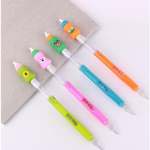 36pcs Kawaii Korean Mechanical Pencil Cute Milk Box Cartoon Automatic Pencils for Kids Lead Pencil 0.5mm Stationary Supplies