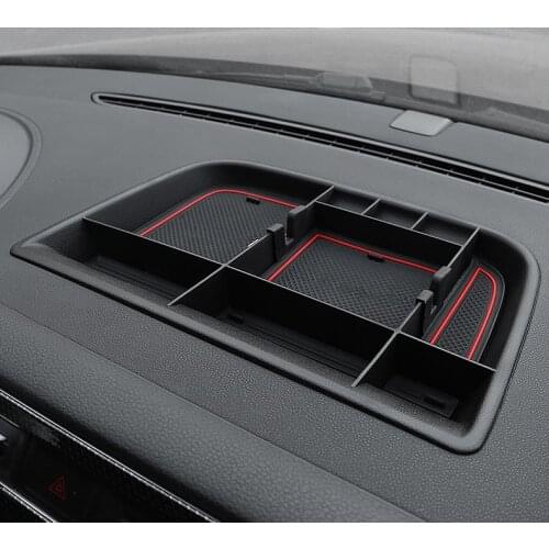 Front Central Console Dashboard Storage Box Phone Holder For VW Tiguan Mk1 2011 2012 2013 2014 2015 2016 Car Styling