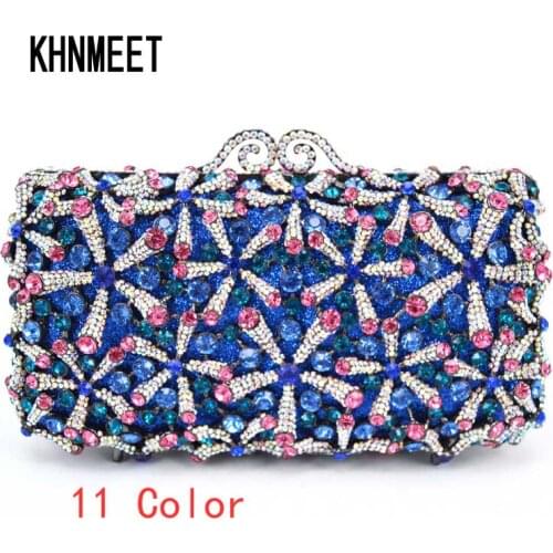 Crystal diamond black/pink/red/gold/silver Purse Evening Clutch Bag Bridal Diamond Clutch purses Wedding Party Minaudiere SC762