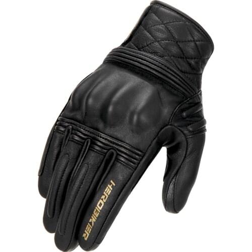 Motorcycle Gloves Full Finger Genuine Leather Guantes Moto Protective Gear Windproof Moto Gloves Touch Screen Motorbike Gloves