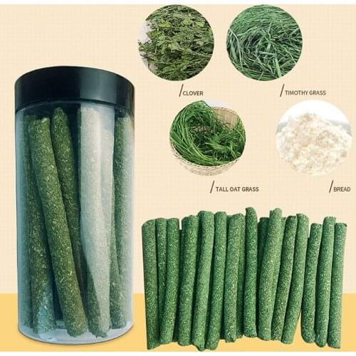 Natural Rabbit Hamster Grass Chew Sticks Pet Food Toy Natural Snack For Rabbit Hamsters Chinchillas Squirrel