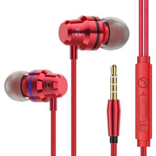 M5 3.5mm Earphone Stereo Deep Bass игровые наушники In-ear Metal Headset with Mic Line Control for video games