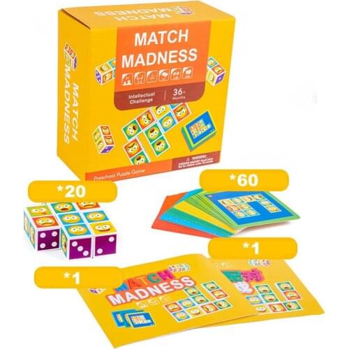 NEW Kids Wooden Toy Learning Matching Puzzle Game Montessori Educational Toys Preschool Teaching Challenge Gifts for Children