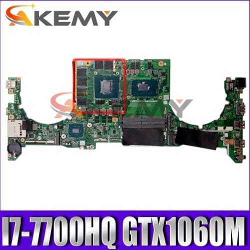 New mainboard for ASUS GL503VM GL503G GL503VD FX503V FX503VD FX503VM laptop motherboard mainboard test OK I7-7700HQ cpu GTX1060M