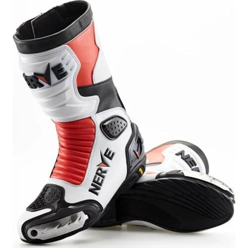 New NERVE Moto Racing Leather Motorcycle Boots Shoes Motorbike Riding sport road SPEED professional botas Men free shipping EMS