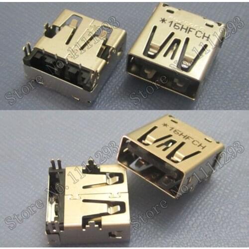 10pcs/lot 2.0 USB Jack Socket Connector for Dell Inspiron 15R N5110 Lenovo G400 G405 G410 G500 G505 G510 S400 S405 S410 S415