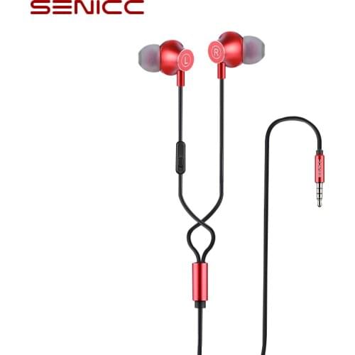 SENICC K2 3.5mm In-ear Earphones Music Earbuds Fashion Earphone with 4 Pole Jack with Microphone for Phone Pad MP3 MP4 Player