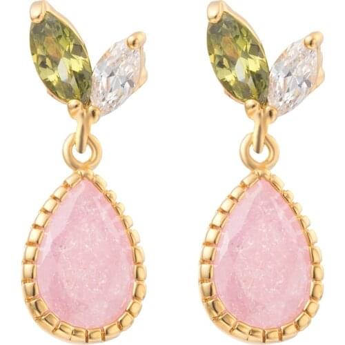 Love & Annie Water Drop Stud Earrings Elegant Jewelry Cute Earrings for Women Engagement Small Earring Gift