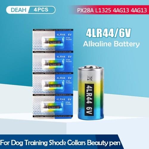 4PCS 6V 4LR44 Alkaline Battery A544V 4034PX PX28A L1325 4AG13 544 4A76 For Dog Training Shock Collars Camera Beauty Pen Dry Cell